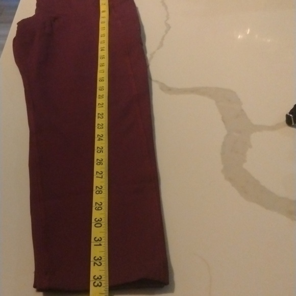 Compression‎ Pocket Leggings, High Rise Waist Pants for Yoga Workout Sz M Plum - Picture 8 of 10